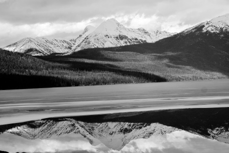 Kintla Lake (black and white)